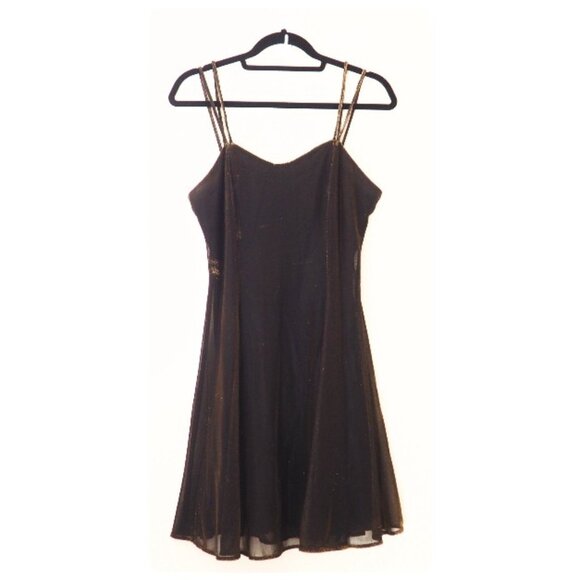 ! Vintage Y2K All That Jazz Spaghetti Strap Shimmer Dress sz 11/12 - Picture 1 of 9